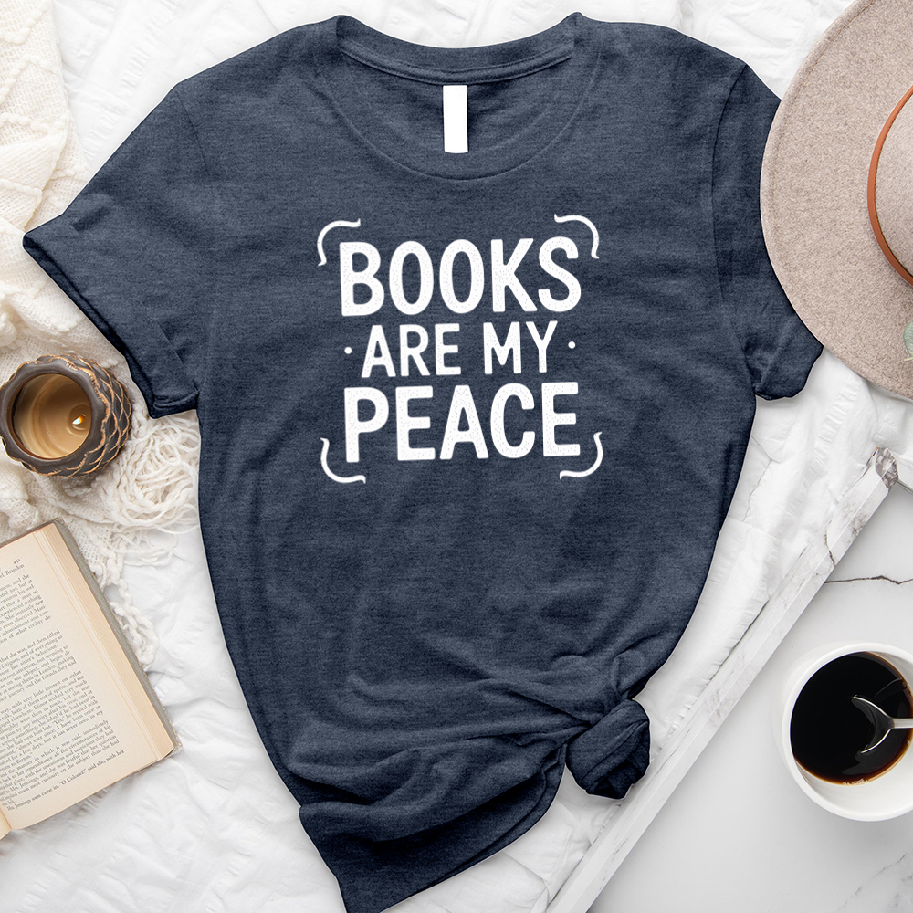 books are my peace unisex tee