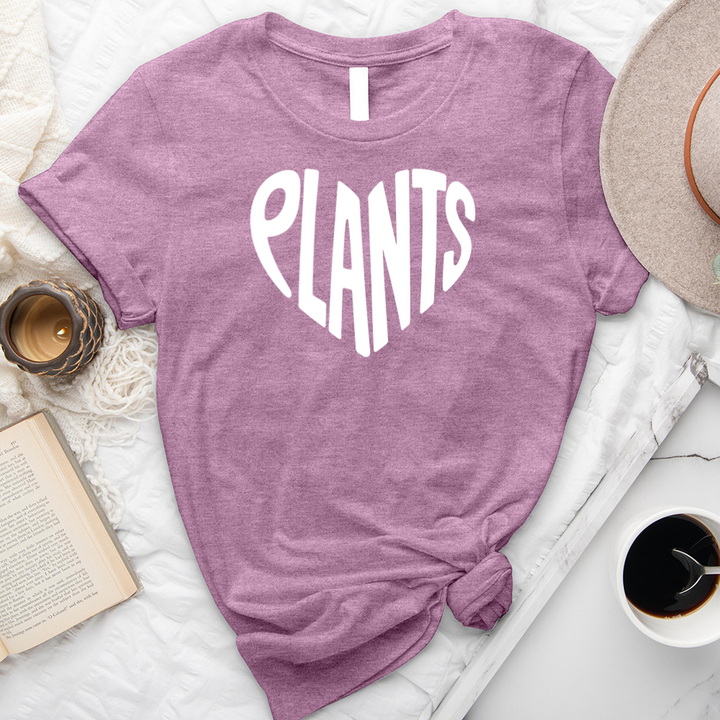 plants heart text unisex tee