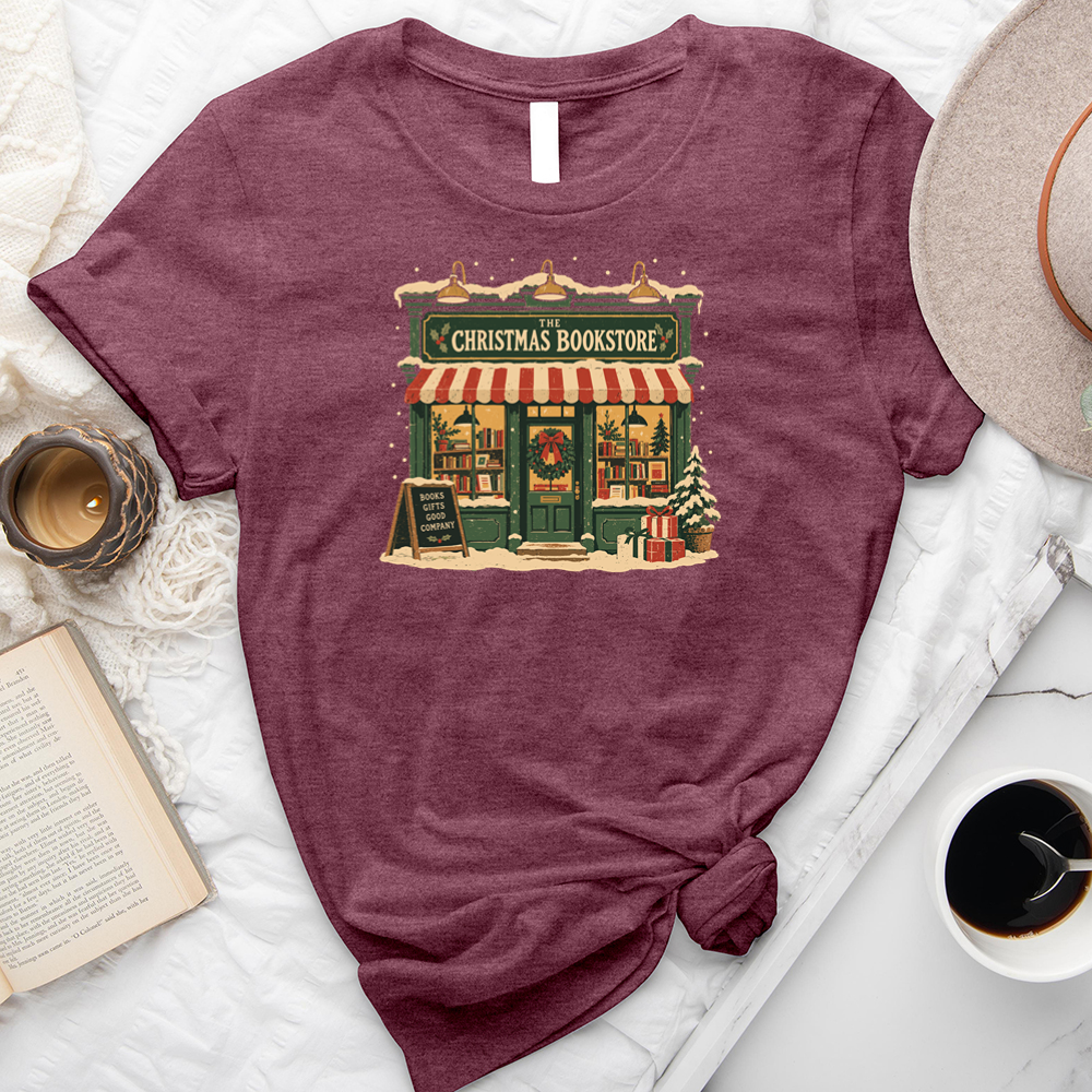 the christmas bookstore unisex tee