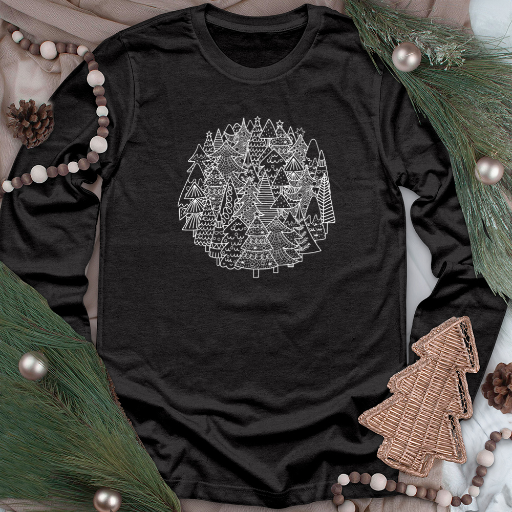 circle of trees long sleeve unisex tee