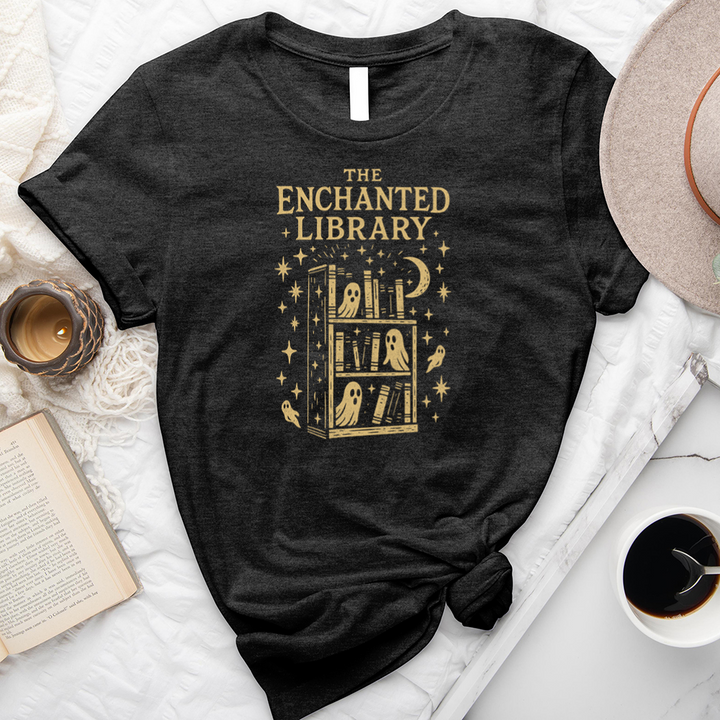the enchanted library unisex tee