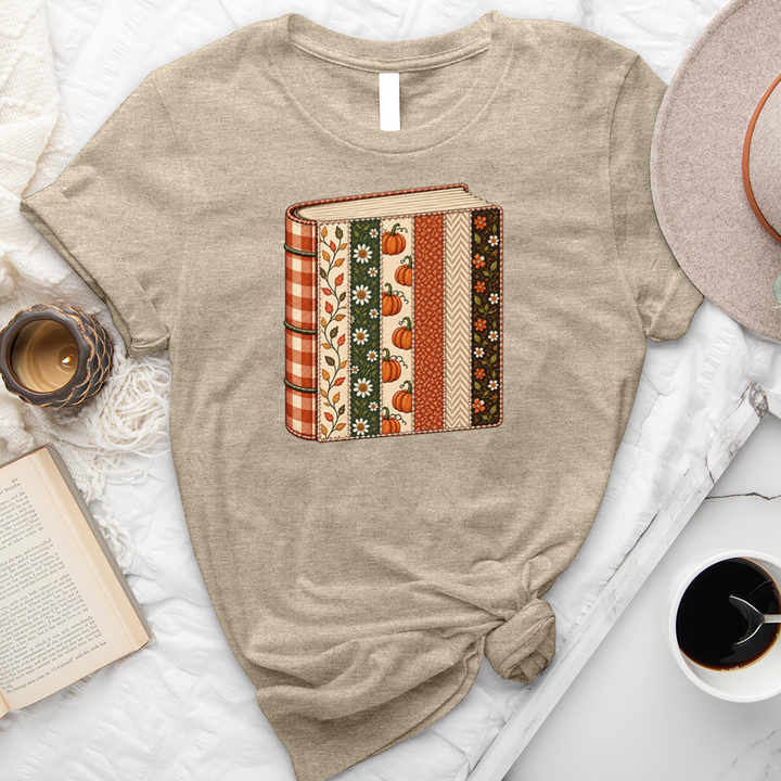 patckwork book unisex tee