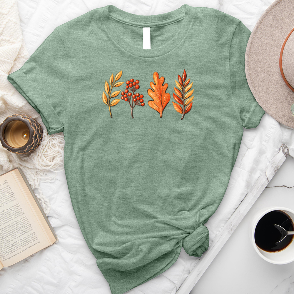 leaf row unisex tee