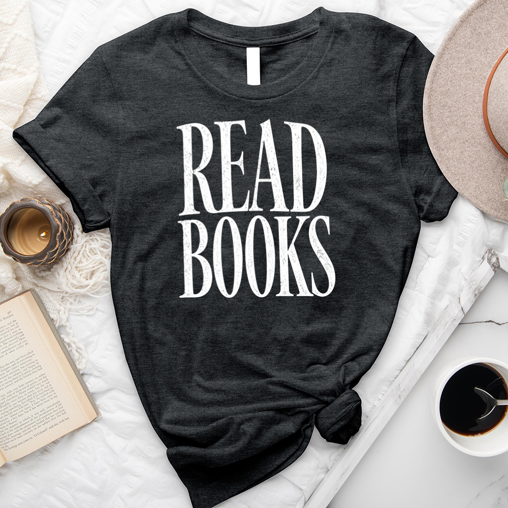 white read books unisex tee