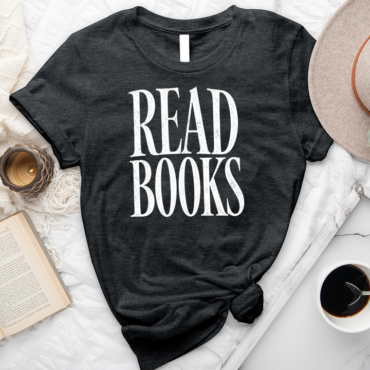 white read books unisex tee
