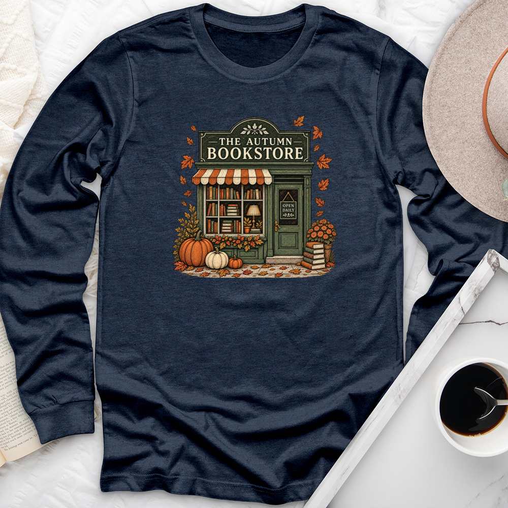 the autumn bookstore long sleeve unisex tee