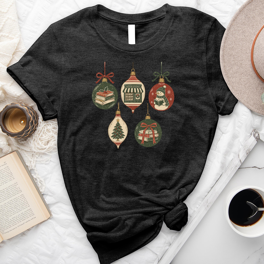 five christmas ornaments unisex tee