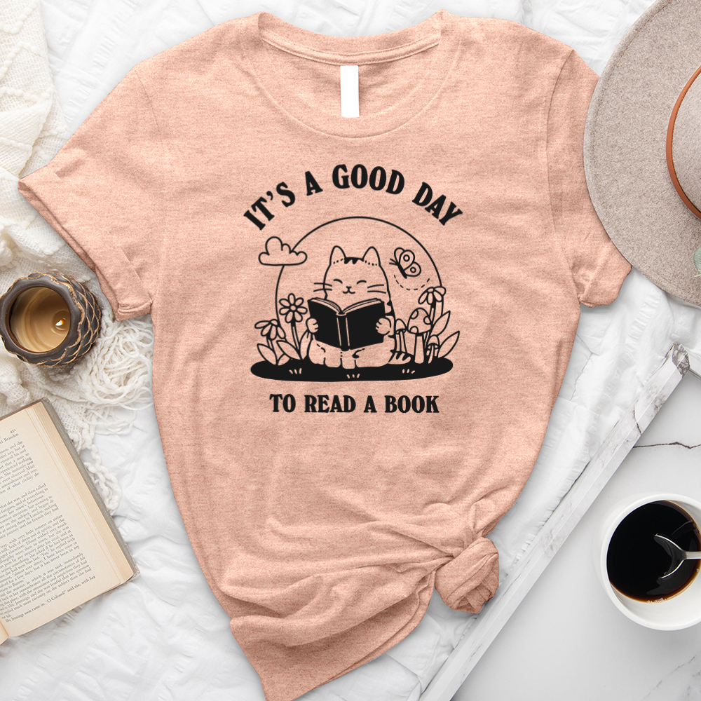 good day to read cat unisex tee