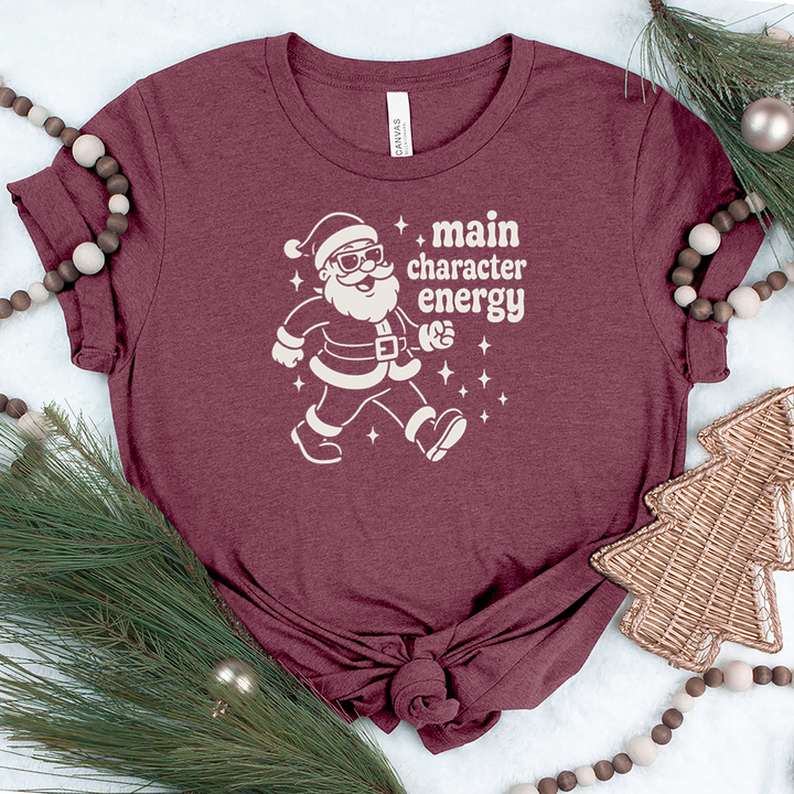 santa main character energy unisex tee