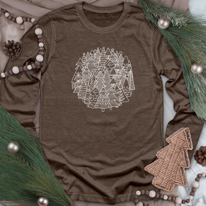 circle of trees long sleeve unisex tee