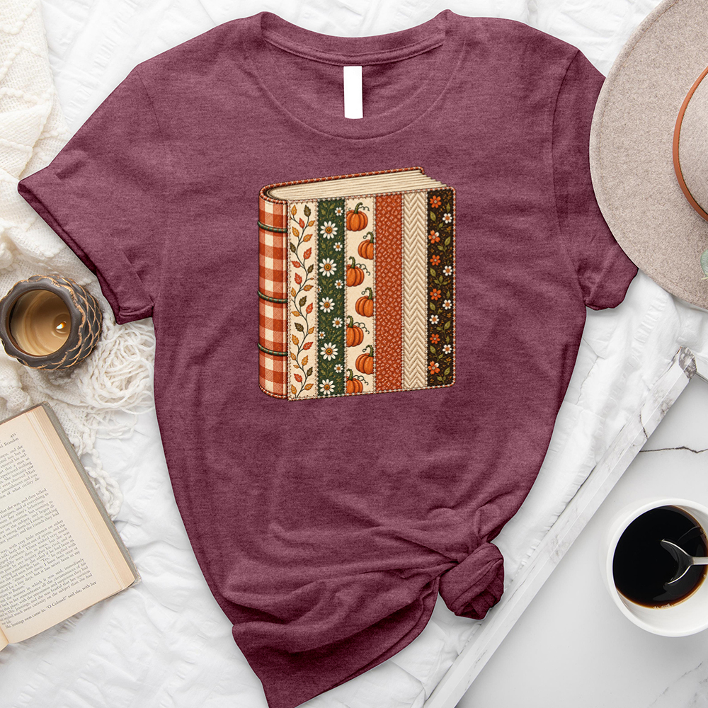 patckwork book unisex tee