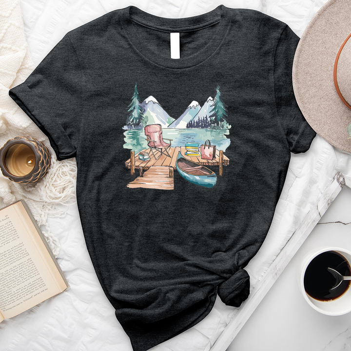 reading at the lake unisex tee