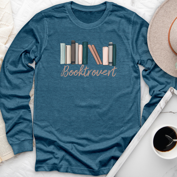 booktrovert color long sleeve unisex tee