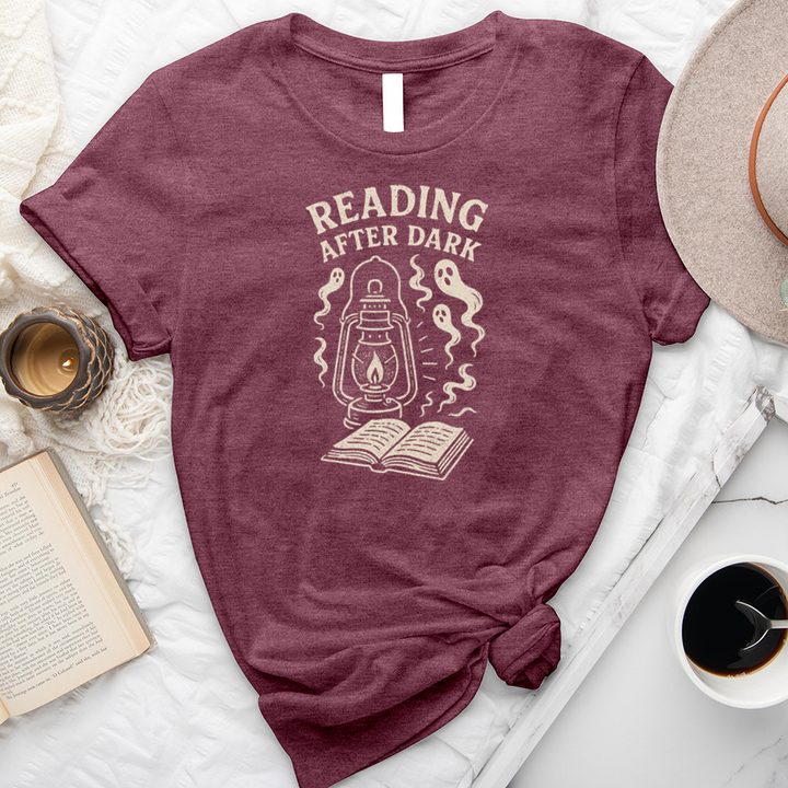 reading after dark unisex tee