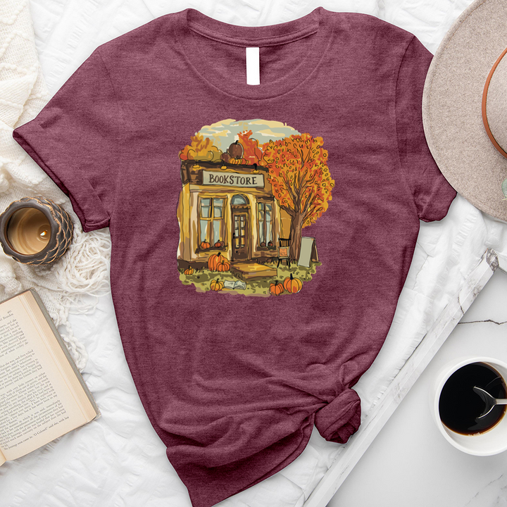 autumn bookstore unisex tee
