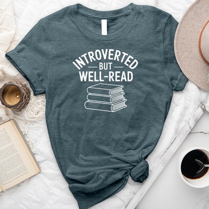 introverted but well read unisex tee