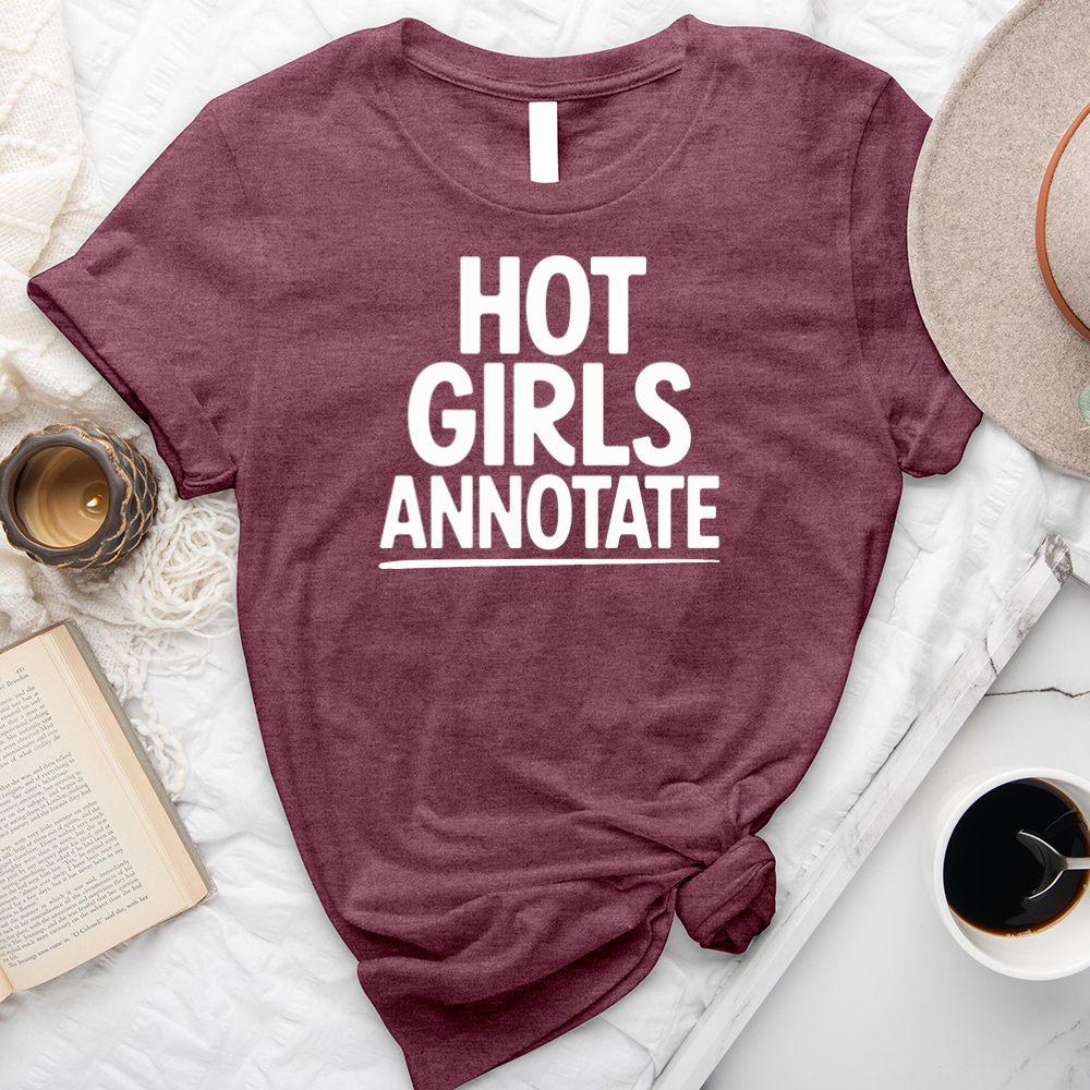 hot girls annotate unisex tee