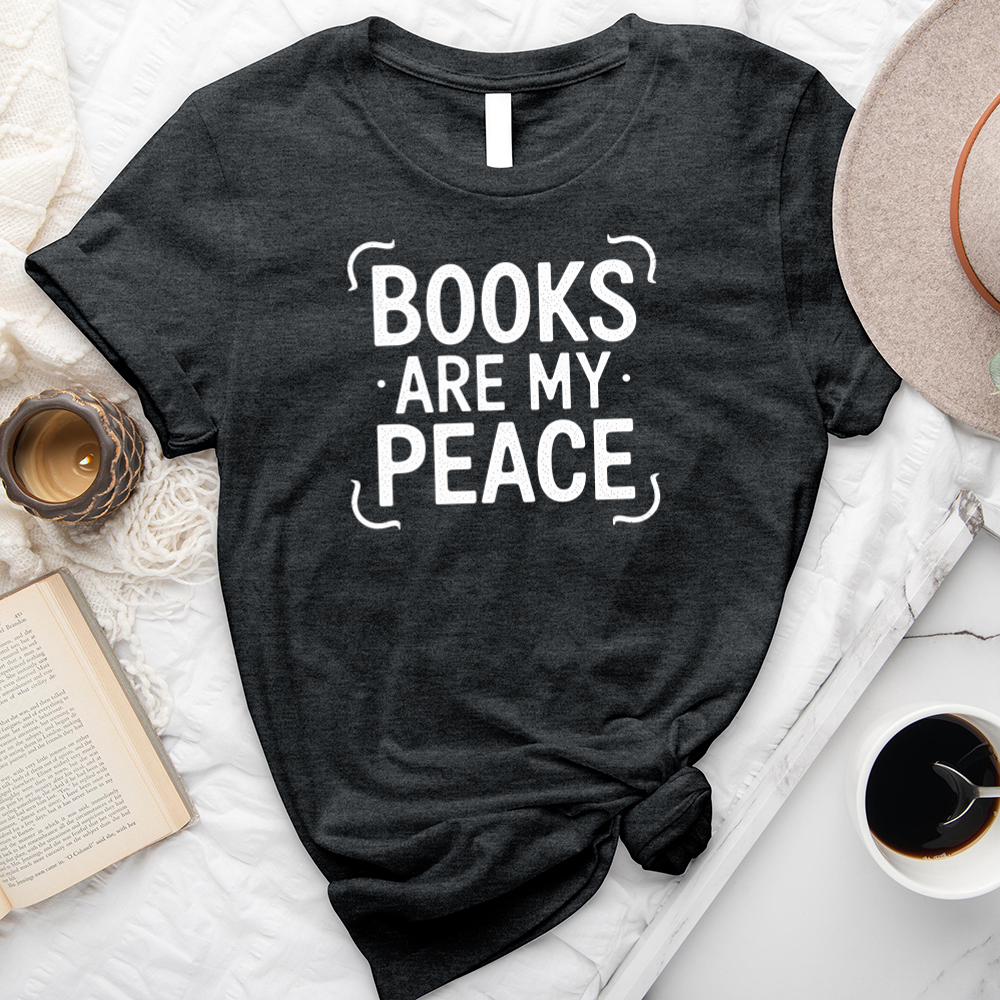 books are my peace unisex tee