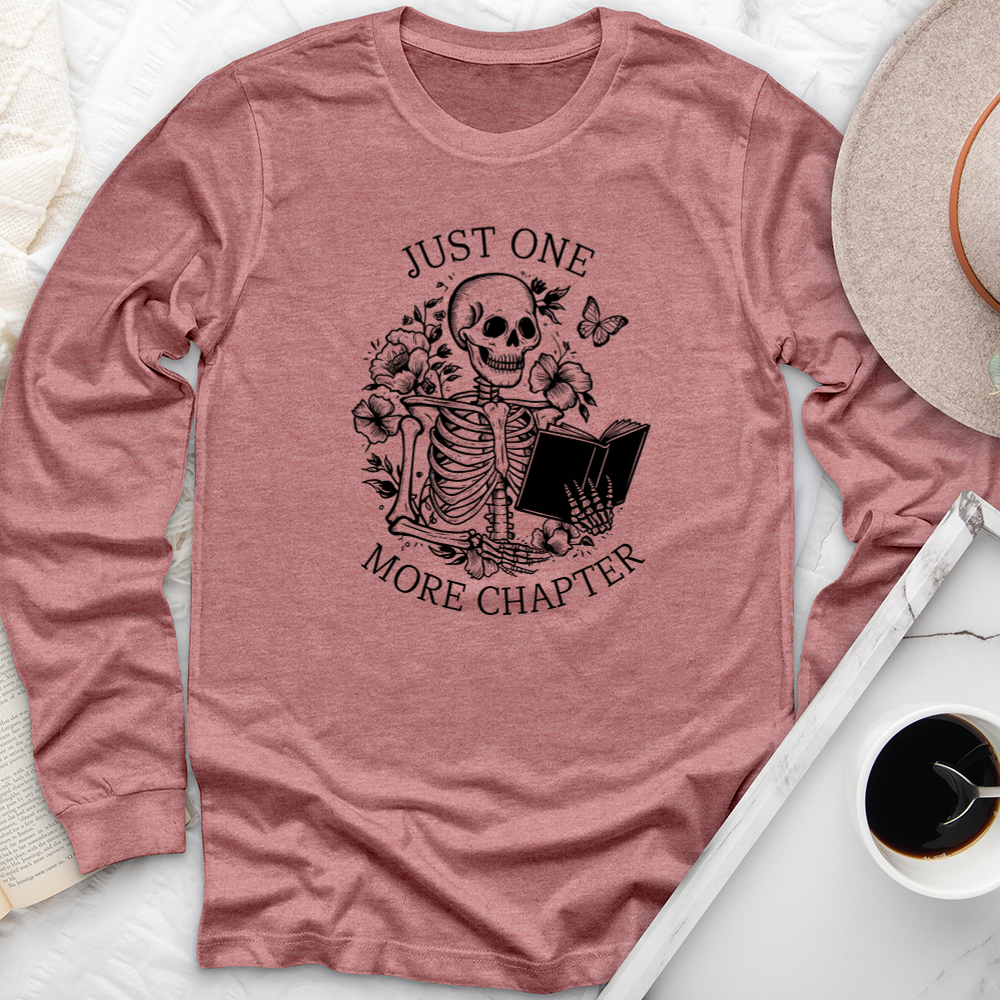 one more chapter skeleton long sleeve unisex tee
