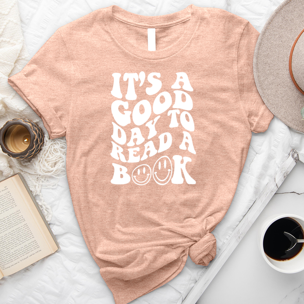 good day to read a book unisex tee