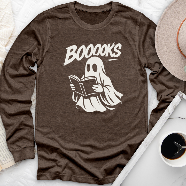 booook loving ghost long sleeve unisex tee