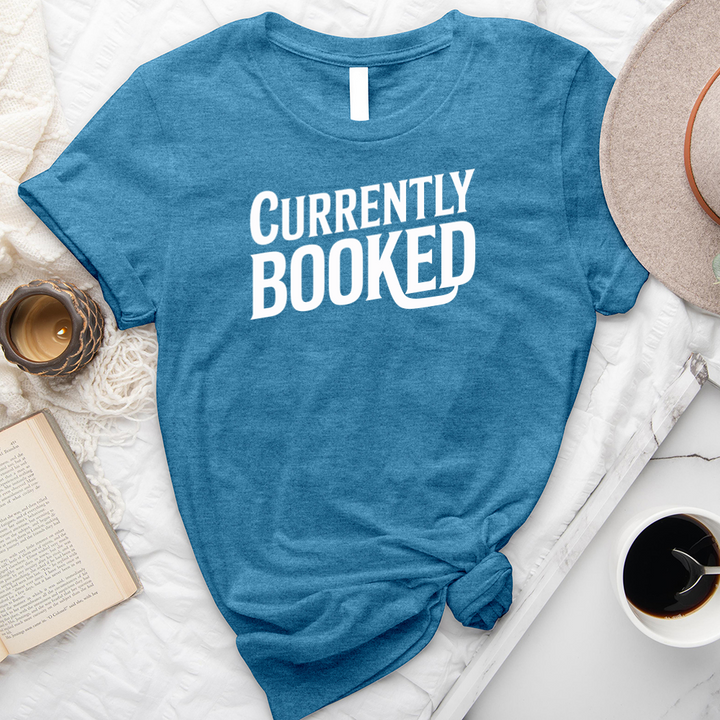 currently booked text unisex tee