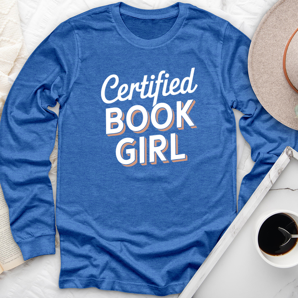 certified book girl long sleeve unisex tee