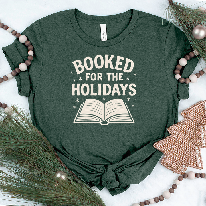 booked for the holidays unisex tee