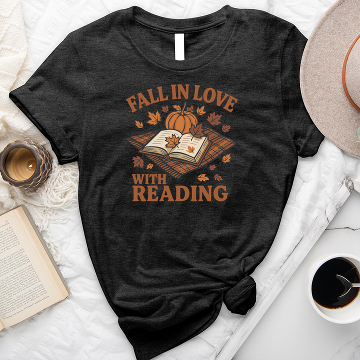 fall in love with reading picnic unisex tee