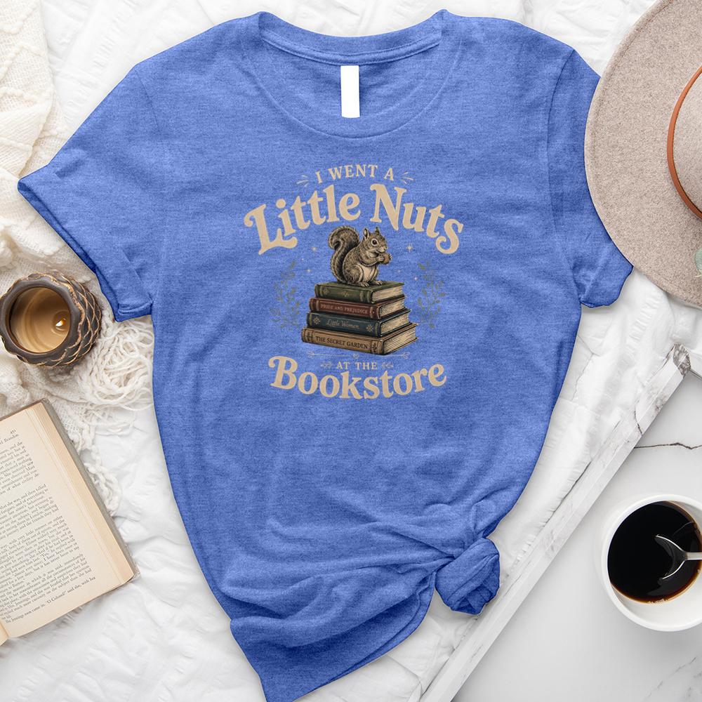 nuts at the bookstore unisex tee
