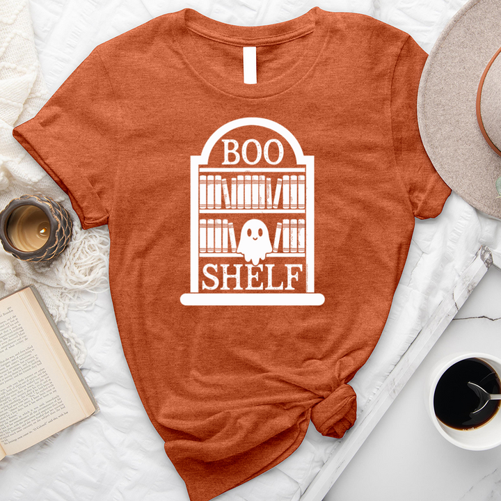 boo shelf sitting ghost unisex tee