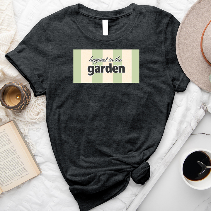 happiest in the garden retro unisex tee