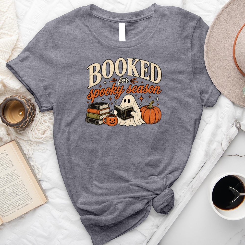 booked for spooky season unisex tee