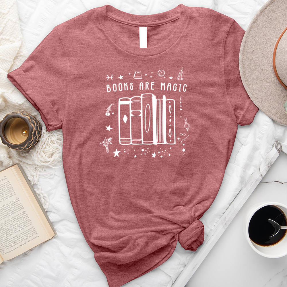books are magic full unisex tee