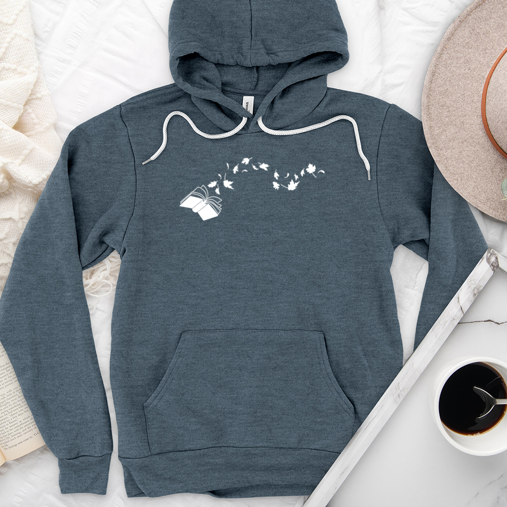 book leaves premium hoodie sweatshirt