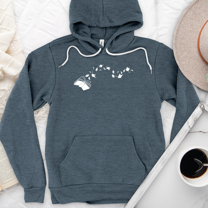 book leaves premium hoodie sweatshirt