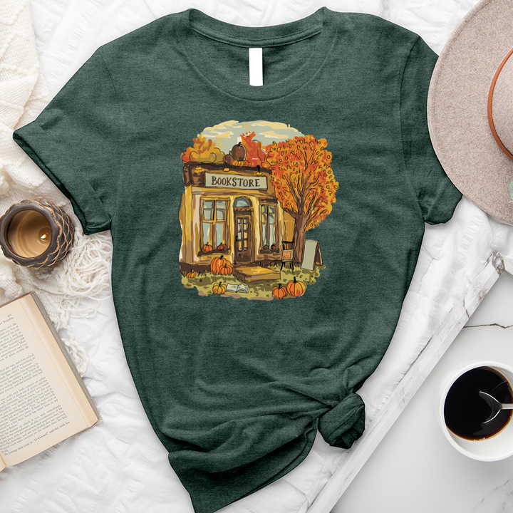 autumn bookstore unisex tee
