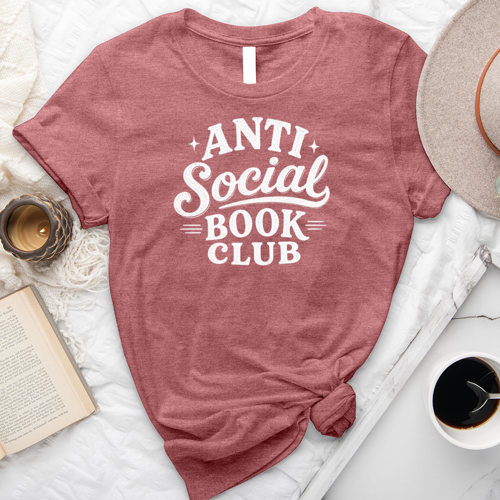 anti social book club unisex tee