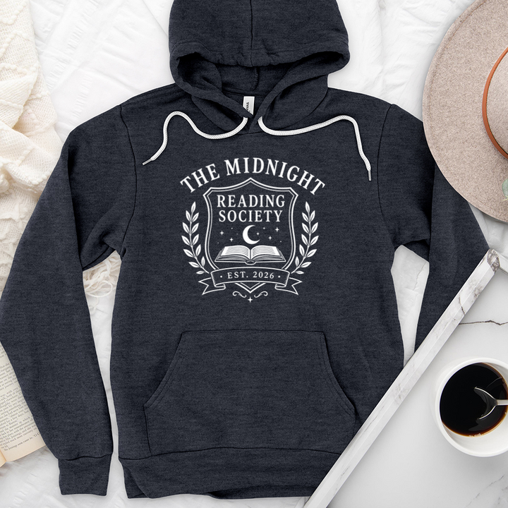 midnight reading society premium hoodie sweatshirt