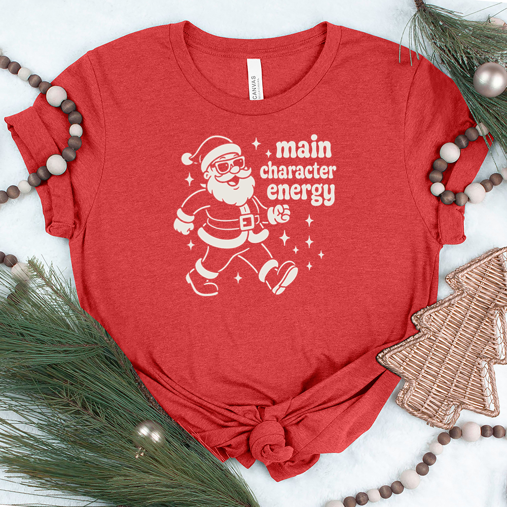 santa main character energy unisex tee