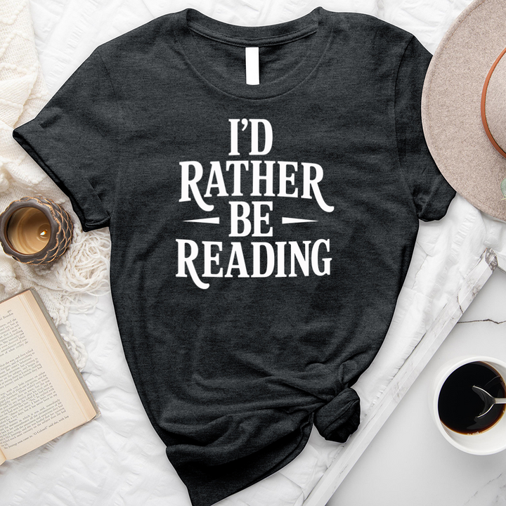 rather be reading text unisex tee