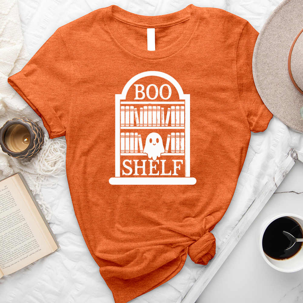 boo shelf sitting ghost unisex tee