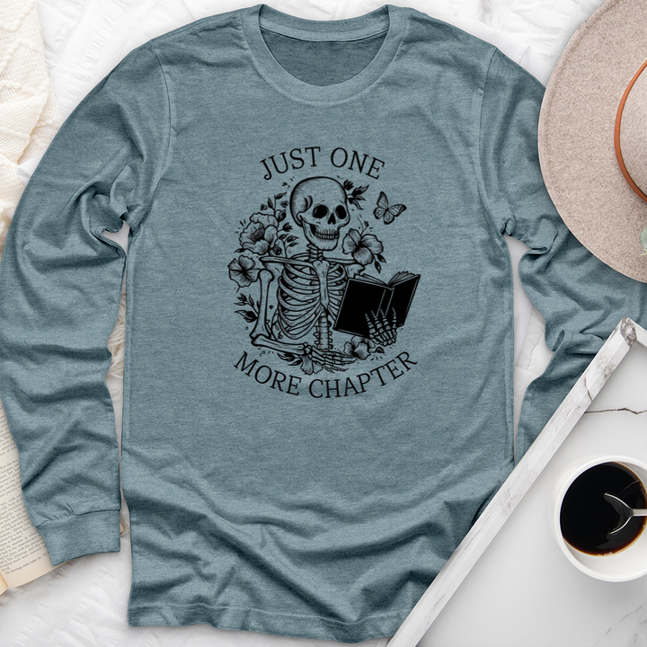 one more chapter skeleton long sleeve unisex tee