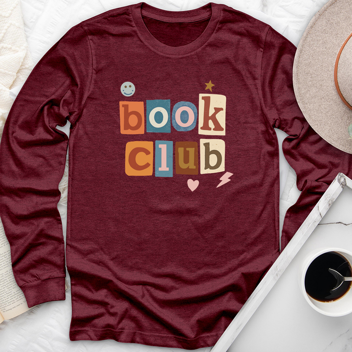 book club collage long sleeve unisex tee