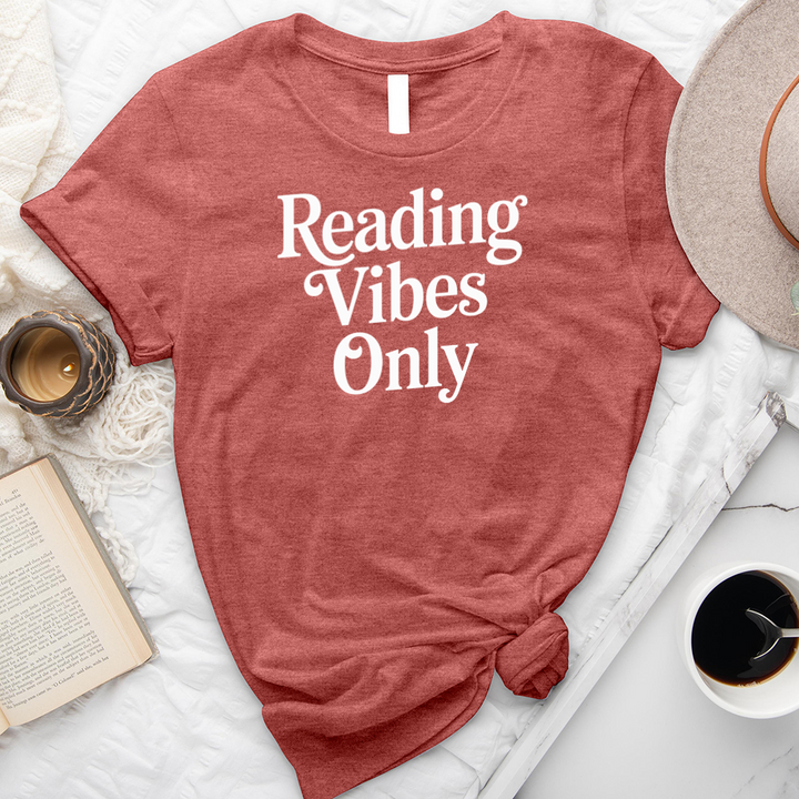 reading vibes only unisex tee