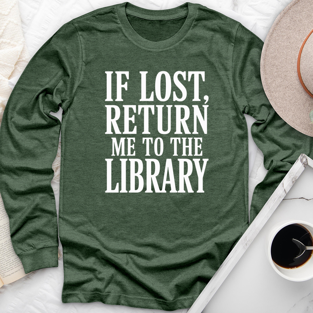 return to the library long sleeve unisex tee