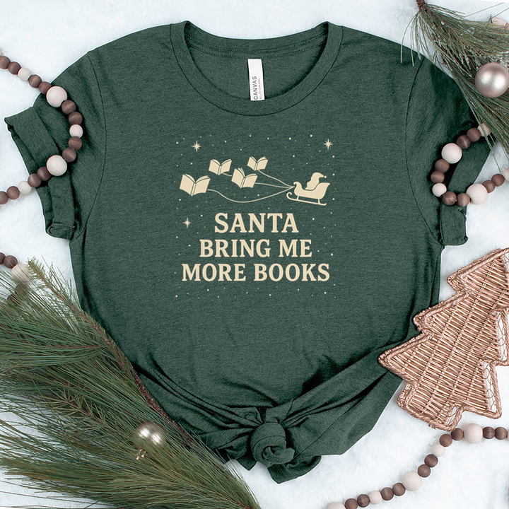 santa bring me more books unisex tee