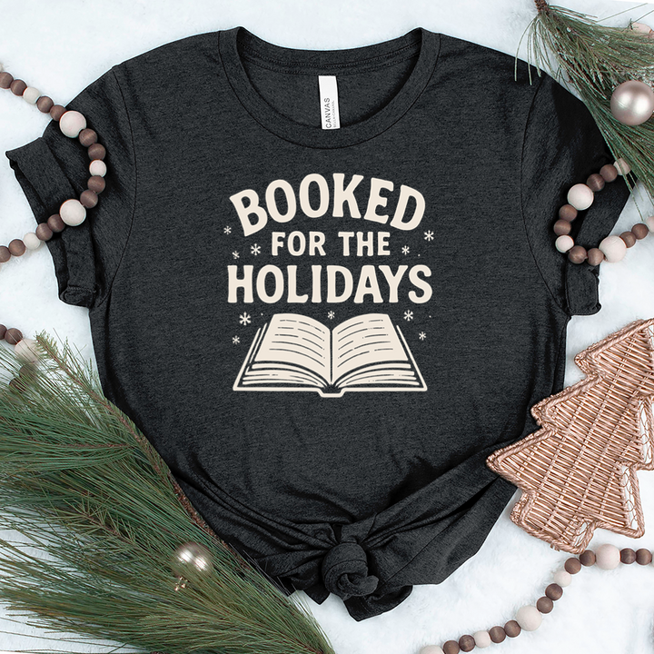 booked for the holidays unisex tee