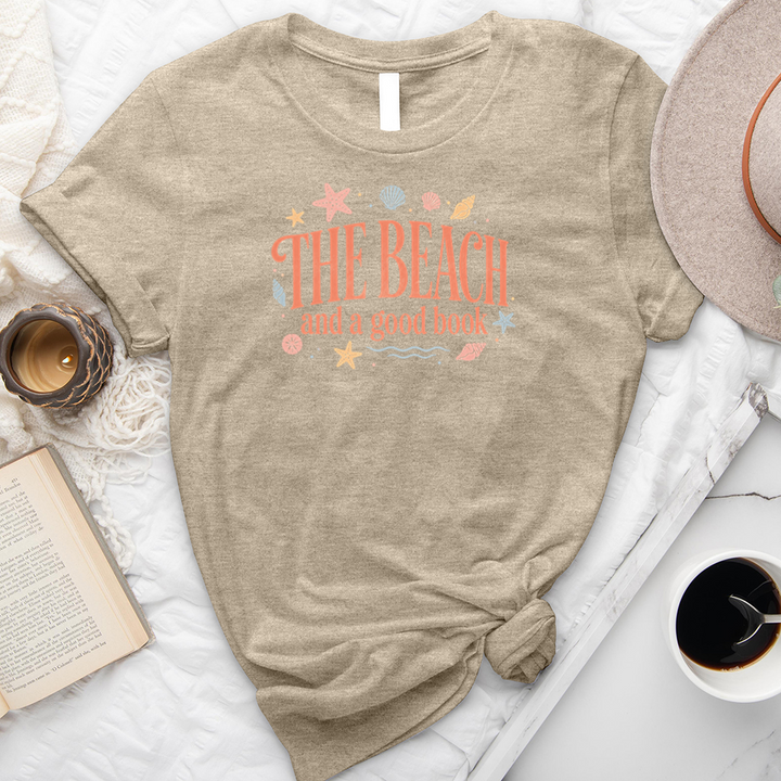 the beach and a good book unisex tee