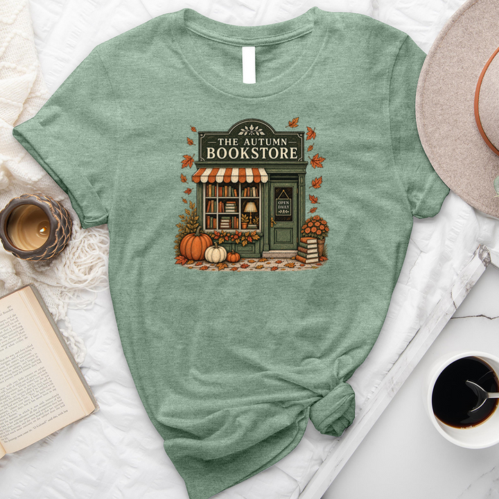 the autumn bookstore unisex tee
